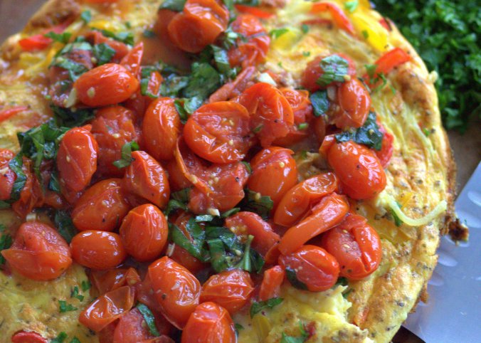 Frittata with Roasted Cherry Tomato Sauce | www.thebahamallama.wordpress.com