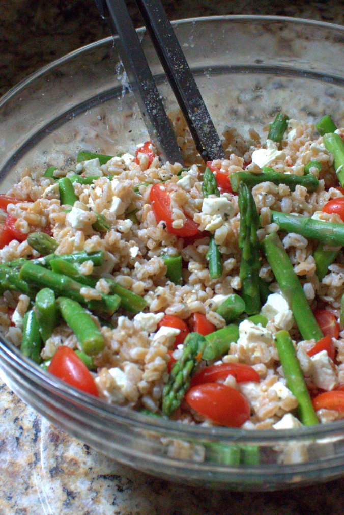 Farro Salad with Asparagus and Tomatoes