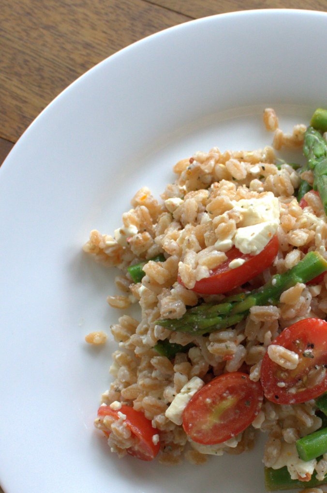 Farro Salad with Asparagus and Tomatoes