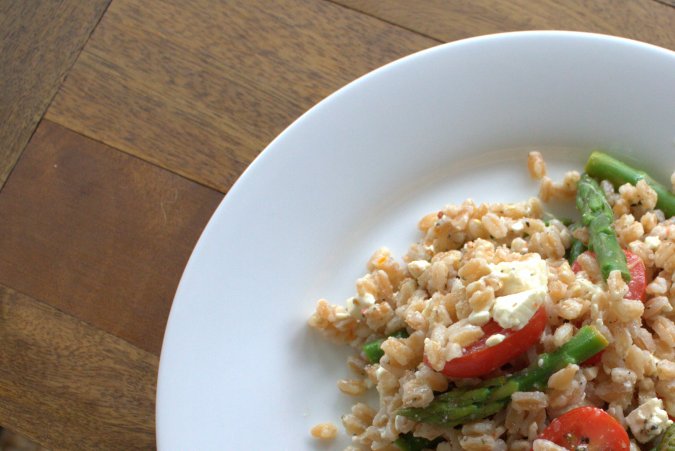 Farro Salad with Asparagus and Tomatoes