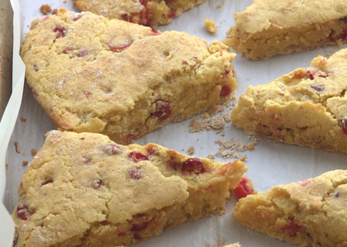 Lemon Cranberry Scones with Lemon Glaze | www.thebahamallama.com