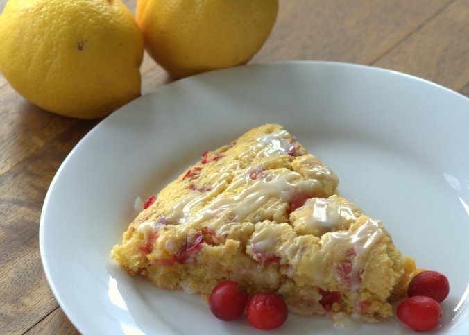 Lemon Cranberry Scones with Lemon Glaze | www.thebahamallama.com