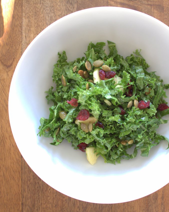 Kale Salad with Chili Roasted Acorn Squash | www.thebahamallama.com